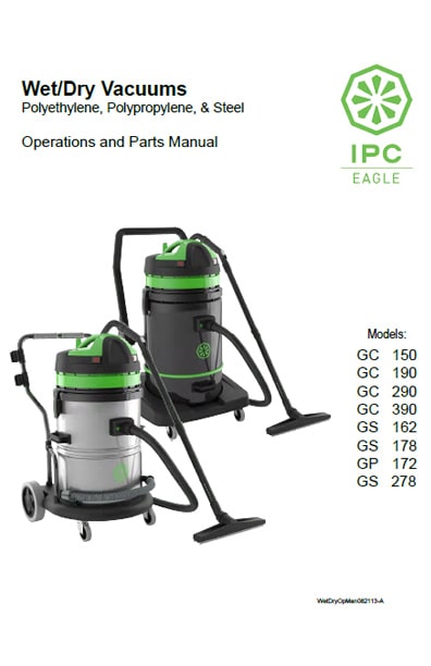 IPC Eagle Pump-Out Vacuum User Manual Cover Image